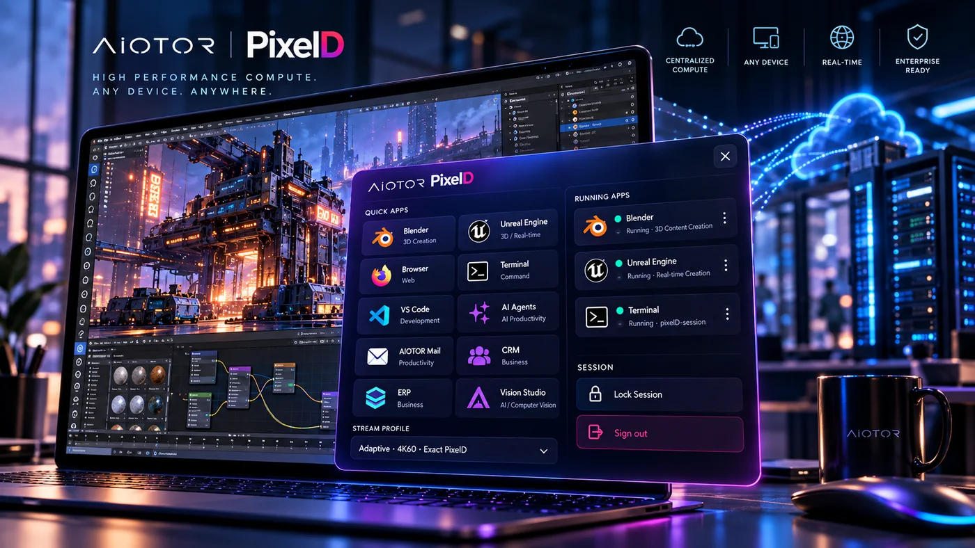 PixelD high-performance enterprise workspace and centralized compute environment